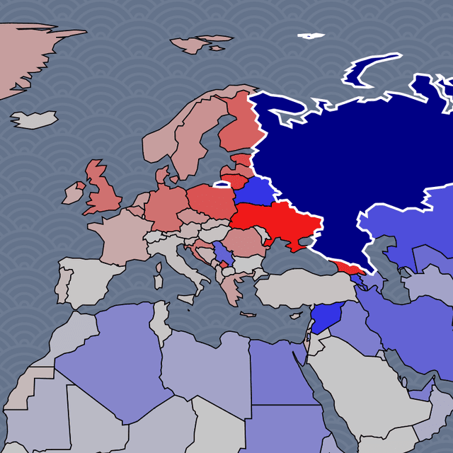 Picture of the map in the single country state, which Russia selected.